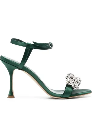 Manolo Blahnik Sandaler med krystaludsmykning