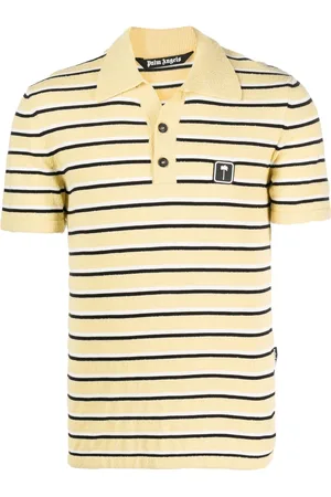 Palm Angels Stribet polo i frotté med logomærke