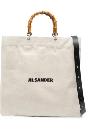 Jil Sander Tote med bambushåndtag