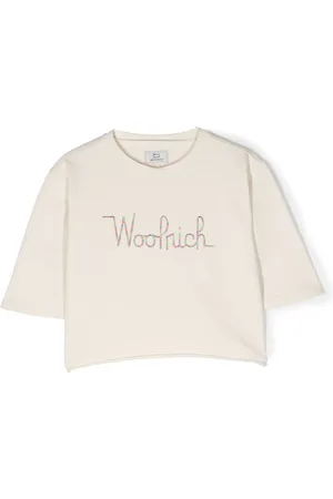 Woolrich Cropped T-shirt med broderet logo