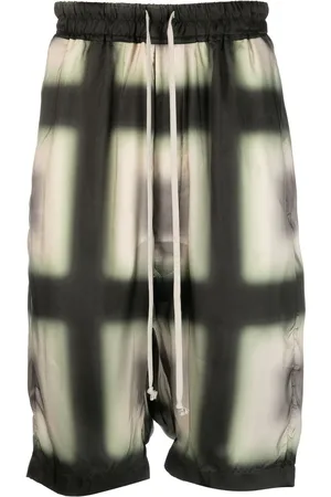 Rick Owens Skotskternede knælange shorts