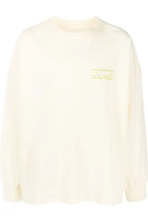 MARTINE ROSE Langærmet T-shirt med broderet logo