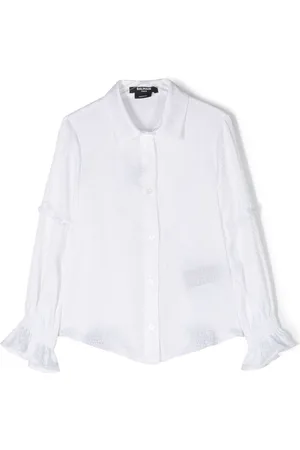 Balmain Langærmet skjorte i jacquard med monogram