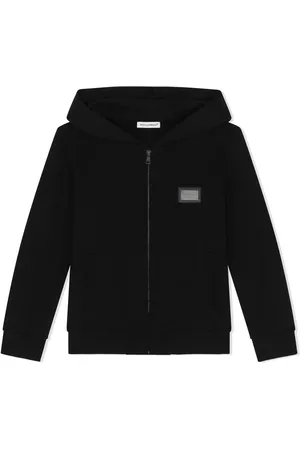 Dolce & Gabbana Hættetrøje med logomærke og lynlås