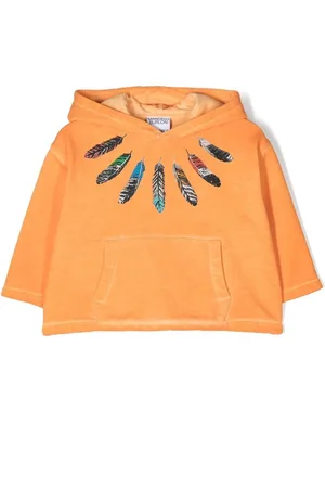 MARCELO BURLON Hættetrøje med fjermotiv