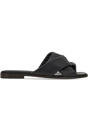 Salvatore Ferragamo Lædersandaler med knudedetalje