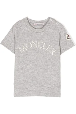 Moncler Kortærmet T-shirt med broderet logo