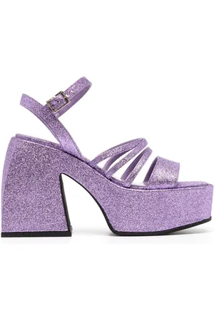 NODALETO Plateau-pumps med glimmer