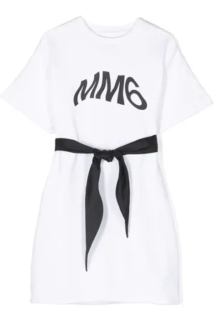 Maison Margiela T-shirt med bælte og logotryk