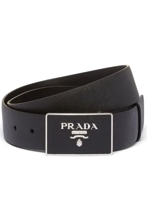 Prada Læderbælte med logoplade