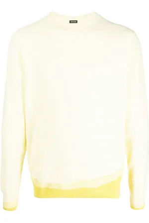 Ermenegildo Zegna Ribstrikket sweatshirt med rund hals