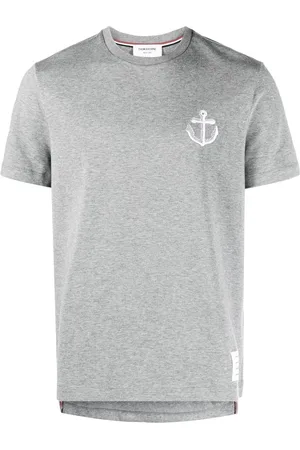 Thom Browne Anchor-embroidered cotton T-shirt