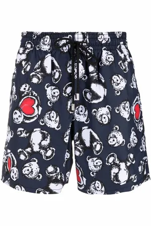 Palm Angels X Vilebrequin badeshorts med bjørnetryk