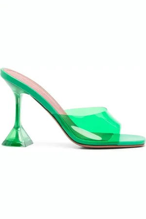 Amina Muaddi 95 mm Lupita Glass mules