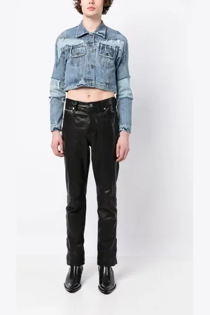 Natasha Zinko Cropped denimjakke med slitageeffekt