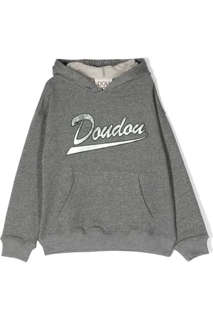 DOUUOD KIDS Hættetrøje med bogstav-logo