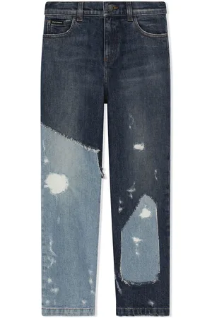 Dolce & Gabbana Jeans med patchwork-denim og lige ben