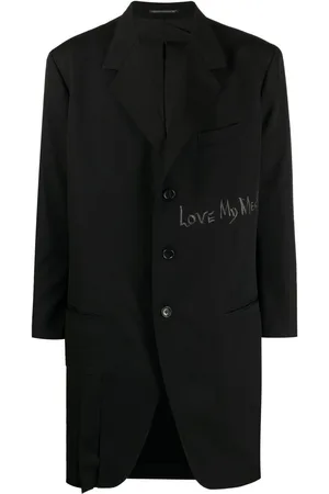 YOHJI YAMAMOTO Uldfrakke med hakrevers