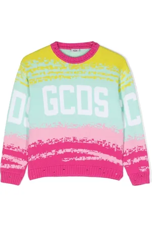 GCDS Trøje med colourblocking og logo
