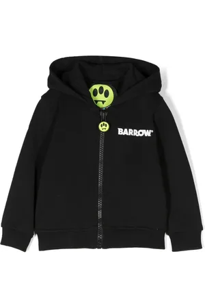 BARROW Hættetrøje med logotryk og lynlås