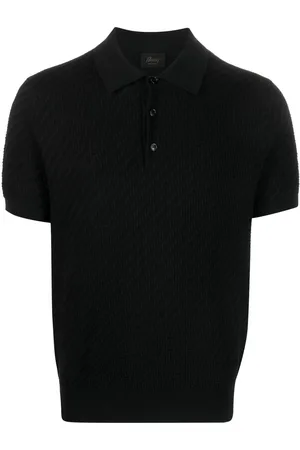 BRIONI Polo i vaffel-strik