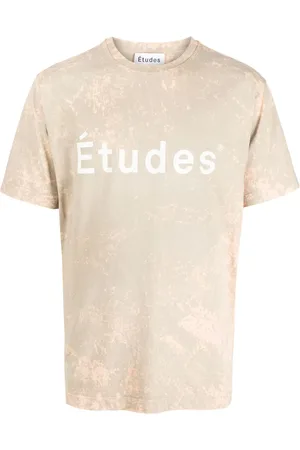 Etudes Bleget T-shirt med logotryk