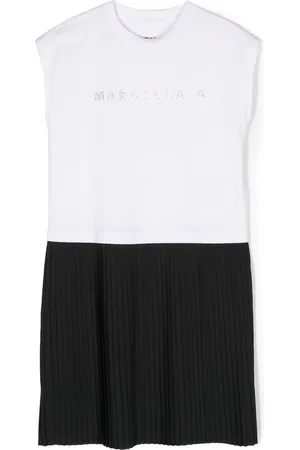 Maison Margiela Tofarvet plisseret shift-kjole