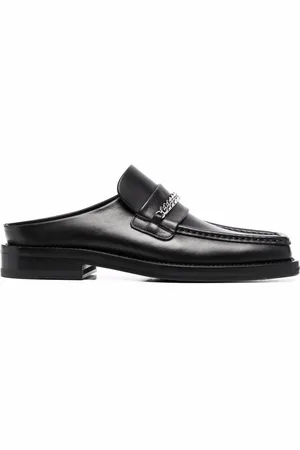 MARTINE ROSE Loafers i læder med firkantet tå