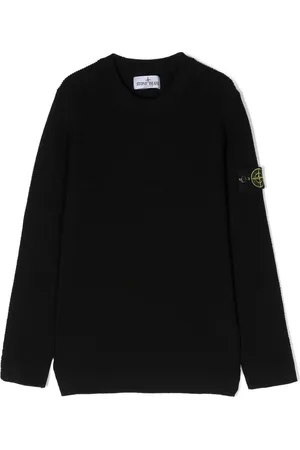 Stone Island Striktrøje med Compass-motiv