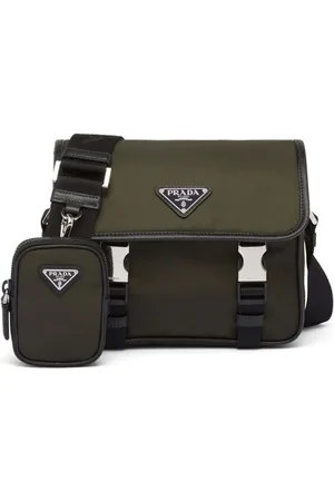 Prada Re-Nylon messenger-taske med logoplade