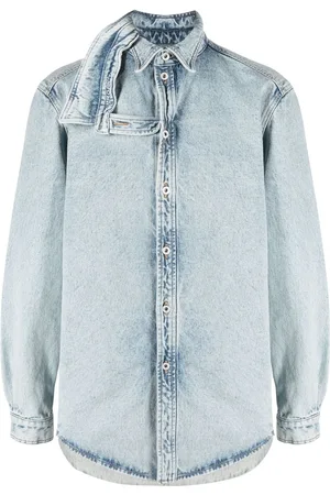 Y / PROJECT Denimskjorte med dobbelt krave