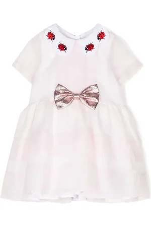 HUCKLEBONES LONDON Kjole med mariehøne-broderi