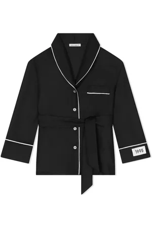 Dolce & Gabbana Pyjamasskjorte i silke med bælte