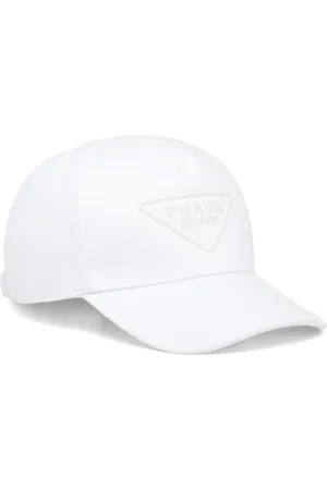 Prada Baseballkasket i denim med trekantet logo