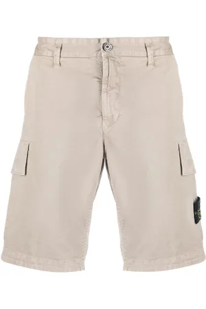 Stone Island Mænd Shorts - Logo-patch cotton Bermuda shorts