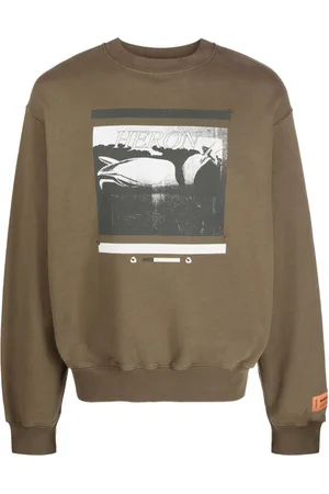Heron Preston Sweatshirt med logomærke og fugletryk