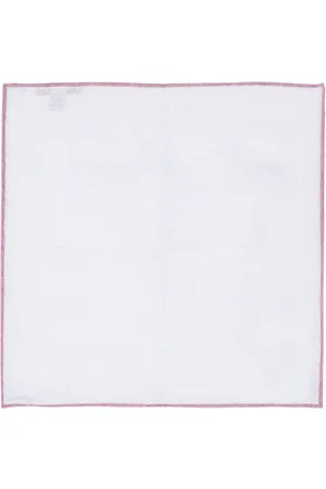 Lady Anne Mænd Lommetørklæder - Contrasting-border linen handkerchief
