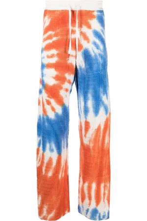 MARCELO BURLON Bukser i macramé med batiktryk