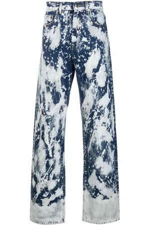 DARKPARK Jeans med lige ben og batiktryk