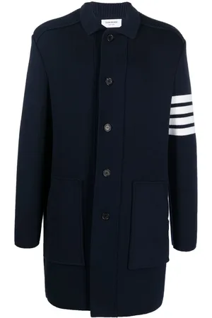 Thom Browne Lang strikket cardigan med fire striber