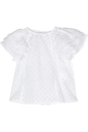 PHILOSOPHY DI LORENZO SERAFINI Kortærmet bluse med flæser