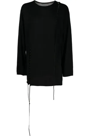 YOHJI YAMAMOTO Sweatshirt i fleece med flettet detalje