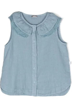Il gufo ærmeløs bluse med frynser