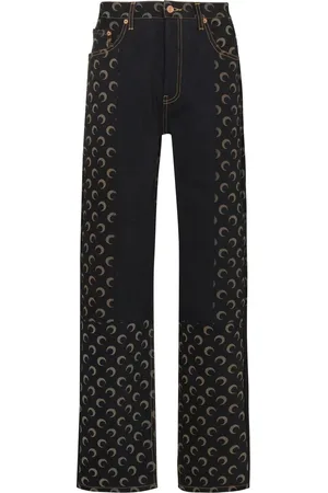 Marine Serre Regen Crescent Moon jeans med lige ben