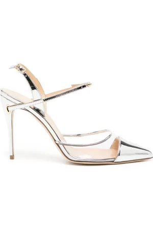 Jennifer Chamandi Vittorio 105mm pumps med metallisk snude