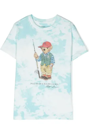 Ralph Lauren T-shirt med grafisk batiktryk og logo