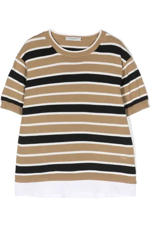 Paolo Pecora Stribet T-shirt i strik