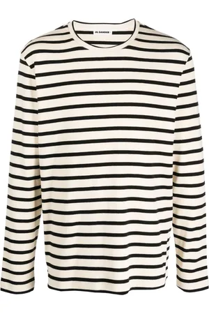 Jil Sander Langærmet sweatshirt med striber