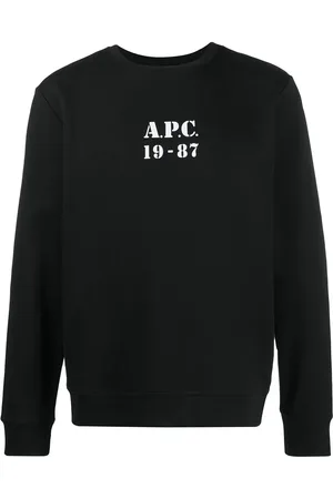 A.P.C. Sweatshirt med rund hals og logotryk