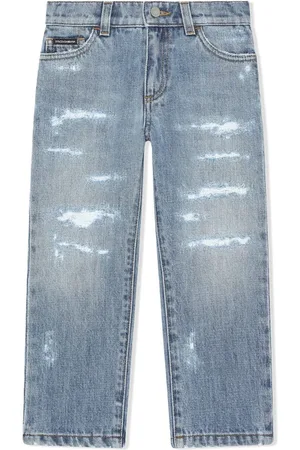 Dolce & Gabbana Jeans med lige ben og slitageeffekt